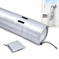 Portable AC Hose Insulation Sleeve, 4-Layer Aluminum Foil Exhaust Hose Cover Wrap for 5" & 5.9" Hose, Exhaust Wrap Adjustable Length 50.8"-59.8", Secure Elastic Drawstrings, Energy Saving, Dustproof
