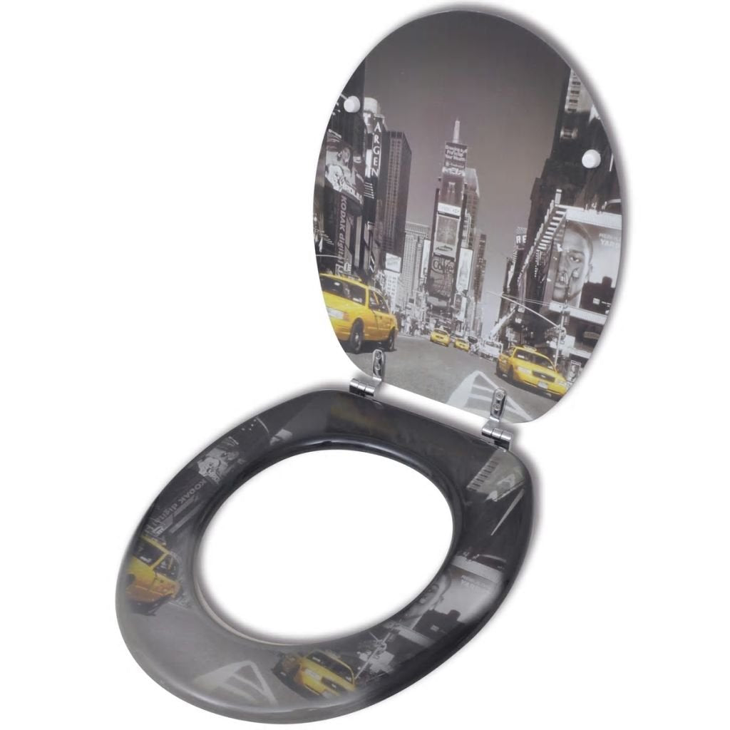 Hardware Plumbing Plumbing Fixture Hardware Parts Toilet Bidet Accessories Toilet Bidet Seats Toilet Seat with MDF Lid New York Design