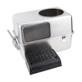 Hooded Cat Litter Box with Lid Large Capacity Anti Splashing Portable Kitty Litter Tray Enclosed Toilet- with Pedal
