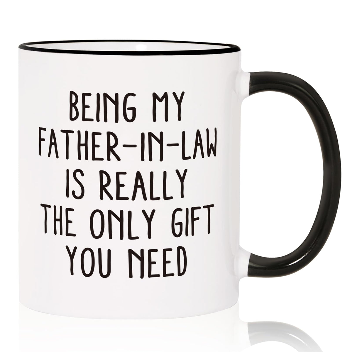 Shqiueos Funny Gifts for Father-in-Law Coffee Mug 11oz, Gag Father-in-Law Christmas Gift & Birthday Gifts, Fathers Day Present from Daughter-in-Law or Son-in-Law Ceramic Cup