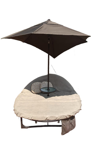 Britta Leigh Designs Outdoor Daybed Cover - fits Orbit Lounger - Made with Drawstring - Holds Cushions Together