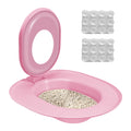 Cat Toilet Trainer - 15.35 Inches PPCat Litter Tray | Suction Cup Fixation Pad,| Bathroom Training Tool | for Kitten, Adult Feline, Home Hygiene, Waste Reduction, and Daily Pet Use