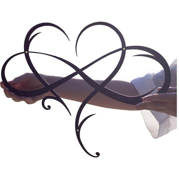 Infinity Heart Metal Wall Art, Modern Love Symbol Home Decor