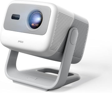 JMGO N1S 4K Smart Portable Projector, Triple Laser, 1700 ISO Lumens, Gimbal Instant Auto Focus, Google TV, Netflix, 110% BT.2020, Wi-Fi 6, HDR10, 10W Dolby Audio, Blu-ray 3D, 200" for Home, Gaming