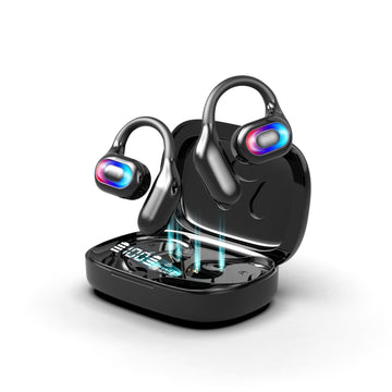 AI Translation Earbuds Real Time, 4-in-1 Translator Earbuds 144 Languages, Audifonos Traductores Inglés Español, Bluetooth 5.4 Wireless Open Ear AI Translation Earbuds with LED Night Light (Black)