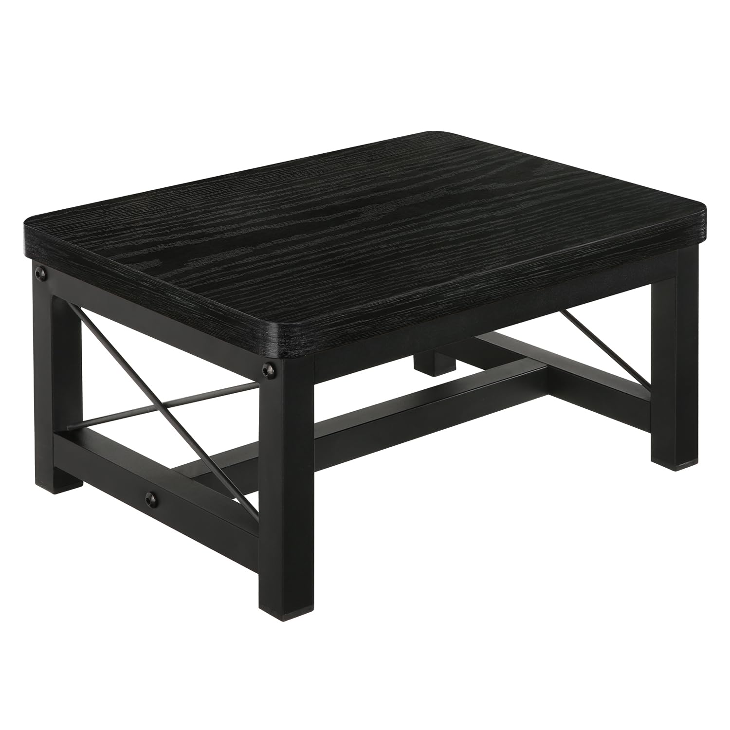Yinmit Wooden Step Stool for Adults, 2 Tier Heavy Duty Step Stool for High Bed with Non-slip Feet, Using for Bedroom, Living Room, Bathroom and