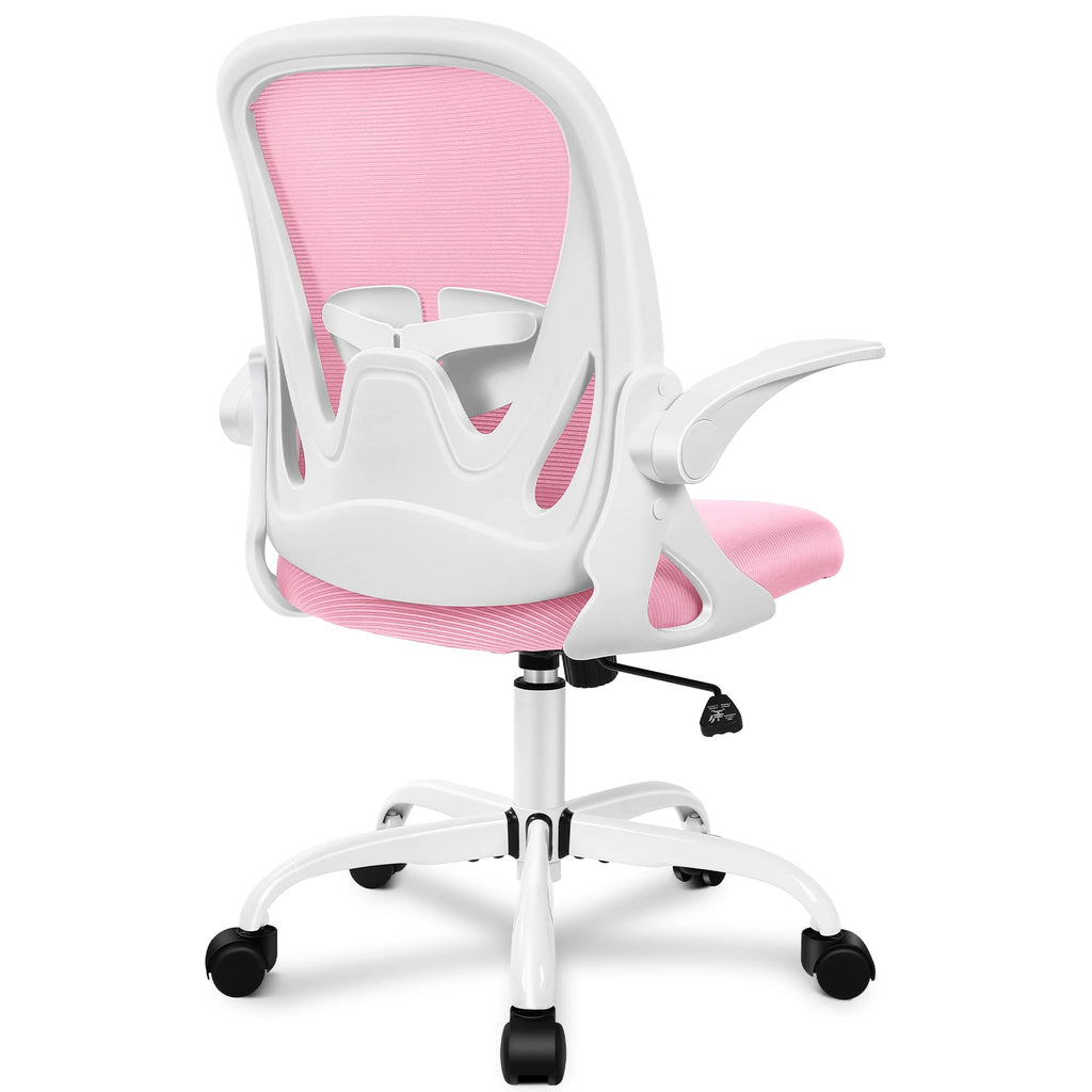Primy Office Chair Ergonomic Desk Chair with Adjustable Lumbar Support and Height, Swivel Breathable Desk Mesh Computer Chair with Flip Up
