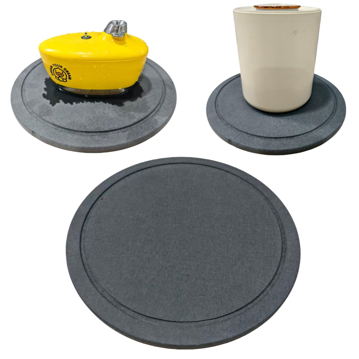 Stone Drying Mat for Mini Humidifiers, Absorbs Water Drips Round Diatomaceous Tray for Humidifier, 10 Inch Round Diatomaceous Earth Drip Tray for Small Humidifier