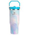 STANLEY IceFlow 2.0 Flip Straw Tumbler with Handle 30 oz | Twist On Lid and Flip Up Straw | Leakproof Water Bottle | Insulated Stainless Steel | BPA-Free | Sea Glass Plume