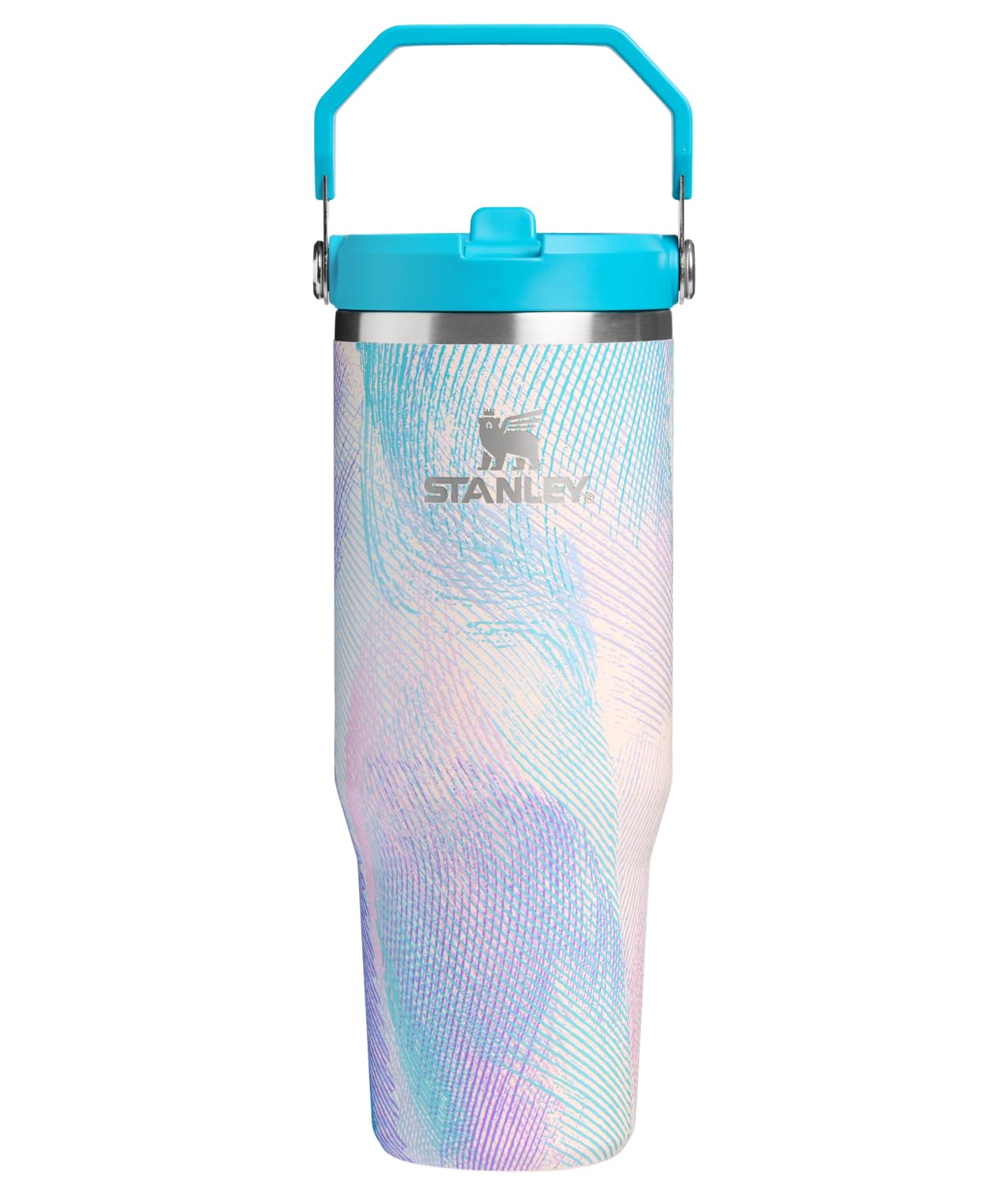 STANLEY IceFlow 2.0 Flip Straw Tumbler with Handle 30 oz | Twist On Lid and Flip Up Straw | Leakproof Water Bottle | Insulated Stainless Steel | BPA-Free | Sea Glass Plume