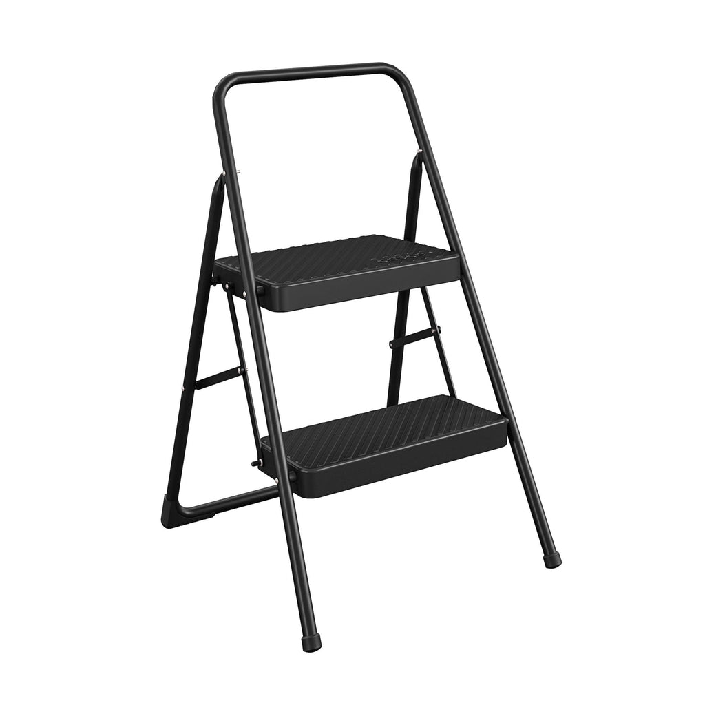 Cosco Lightweight Two Step House Step Stool for Easy Reaching and Cleaning - Non-marring Leg Tips, Slip Resistant Steps, Stable Rear Leg Support