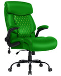 550lbs Big and Tall Office Chair for Heavy People?heavy Duty Executive Leather Desk Chair with Padded Flip-up Arms and Adjustable Lumbar