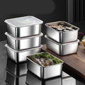 7-Pack Stainless Steel Food Storage Container with Clear Lids, Food Container Stackable Leak Proof for Pantry, Fruit & Snack Organization, Dishwasher Safe