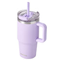 SUNWILL 20 oz Tumbler with Handle and Straw Leak Proof,Travel Coffee Mug with Lid, Stainless Steel Cup Insulated for Office & Gym, Cupholder Friendly, Powder Coated Orchid