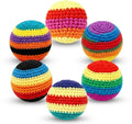 2026 NewUpgraded Handmade Knitted Set, Colorful Crochet Footbag Sacks, Juggling Balls for Adults Beginners, Portable Handwoven Toss Hacky Balls