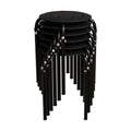 Vingli 6 Pack Round Metal Stackable Stools for Home Office, Black