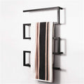 Heated Towel Rail Rails Wall Mounted Towel Warmer Electric Towel Warmer Drying Rack 304 Stainless Steel Towel Warmer with 5 Heated Bars for Bathroom 900 650 115mm (Size : Plugin) ()