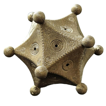 Mysterious Ancient Gallo Roman Icosahedron - Historical Enigmatic Artifact - Ancient Roman Dodecahedron Mystery Replica