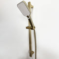 Kaimei Brushed Gold Shower Head with Slide Bar and Hose - Adjustable Height & Rainfall Shower Spray for Bath Tub, Toilet