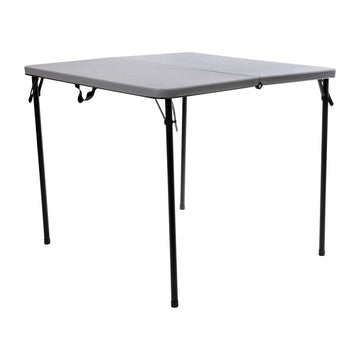 Flash Furniture 2.83-Foot Bi-Fold Gray Plastic Folding Table