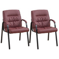 Boiskom Office Guest Reception Chair Set of 2, Conference Room Chairs Waiting Room Chairs 2 Pack, Modern Leather Office Desk Chair No Wheels.