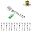 Dessert Forks Set of 12, Berglander Stainless Steel 5.5“ Cake Fork for Cocktail, Dessert, Cake, Tea, Fruit, Cheese, Appetizer Small Forks for Party, Hotel, Restaurant, Cafes Dishwasher Safe