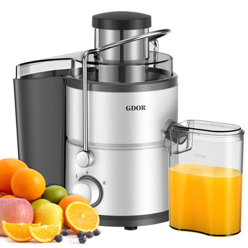 GDOR 800W Juicer Machine, 3" Wide Chute for Whole Fruits & Vegs