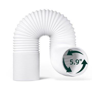 Portable Air Conditioner Hose, 5.9"/78.74" Length Universal Anti-Clockwise AC Exhaust Vent Hose Extension