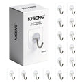 16 Pack Crystal Clear Adhesive Hooks for Hanging, Heavy Duty 22lb Sticky Hooks, Invisible Clear Wall Hooks No Drill No Damage, Waterproof Shower Hooks for Bathroom Kitchen Towel Keys