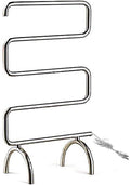 Bathroom Wall Heater Free Standing Electric Heated Towel Warmer, 5 Bar Stainless Steel Laundry Dryer Rail Rack Electric Heated Towel Warmer