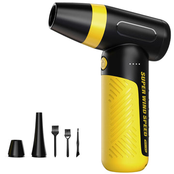 Electric Compressed Air Duster & Blower, 150000 RPM, 3 Speeds | Adjustable Airflow, Cordless Mini Blower, USB Rechargeable 5V/2A, Portable Dust Remover for Computer, Keyboard, Car