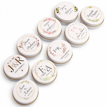 Personalized Candle Wedding Favors for Guests Bulk 12-100 Pack - Custom Candle Party Favors with Names and Date for Bridal Shower, Baby Shower, Birthday, Engagement and Wedding Keepsakes