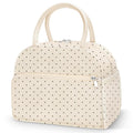 Coobiiya Lunch Bag Lunch Box for Women Men, Reusable Cute Corduroy Lunchbag - Leakproof, Insulated LunchBox Tote with Large Capacity, Dot