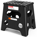 Hbtower 13 Inch Folding Step Stool, 450lbs Capacity with Safety Lock, Black