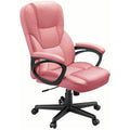 Furmax Office Executive Chair High Back Adjustable Managerial Home Desk Chair, Swivel Computer Pu Leather Chair with Lumbar Support (2, Pink)