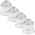LIGHTACCENTS Ceiling Light Cover Set of 4 - Clear Glass Replacement Shades for Ceiling Fan Light Covers - Ceiling Fan Light Kit - Quick Installation Glass Lamp Shade, Ceiling Fan Globe Replacement