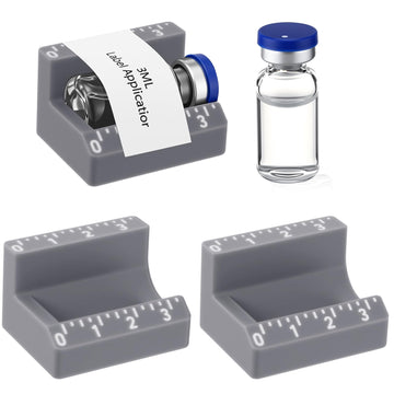 2 Pcs Vial Label Applicator 3ml Bottle Labeling Application Tool for Small Jars Essential Oils Containers Bottles (Grey)