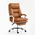 Anjieacen Office Chair with Foot Rest Comfy Computer Game Desk Chair High Back Reclining Executive Office Chair with Thick Cushion