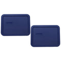 Pyrex 7210-PC 3-Cup Blue Food Storage Replacement Lid (2-Pack) - Made in the USA
