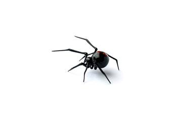 Glass Black Widow Figurine Blown Glass Spider Hand Blown Glasses Black Widow