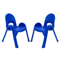 Children’s Factory Value Stack 13" Child Chair, Royal Blue, 2 Pack, Stackable Ergonomic Seating Solution for Classrooms and Homeschools