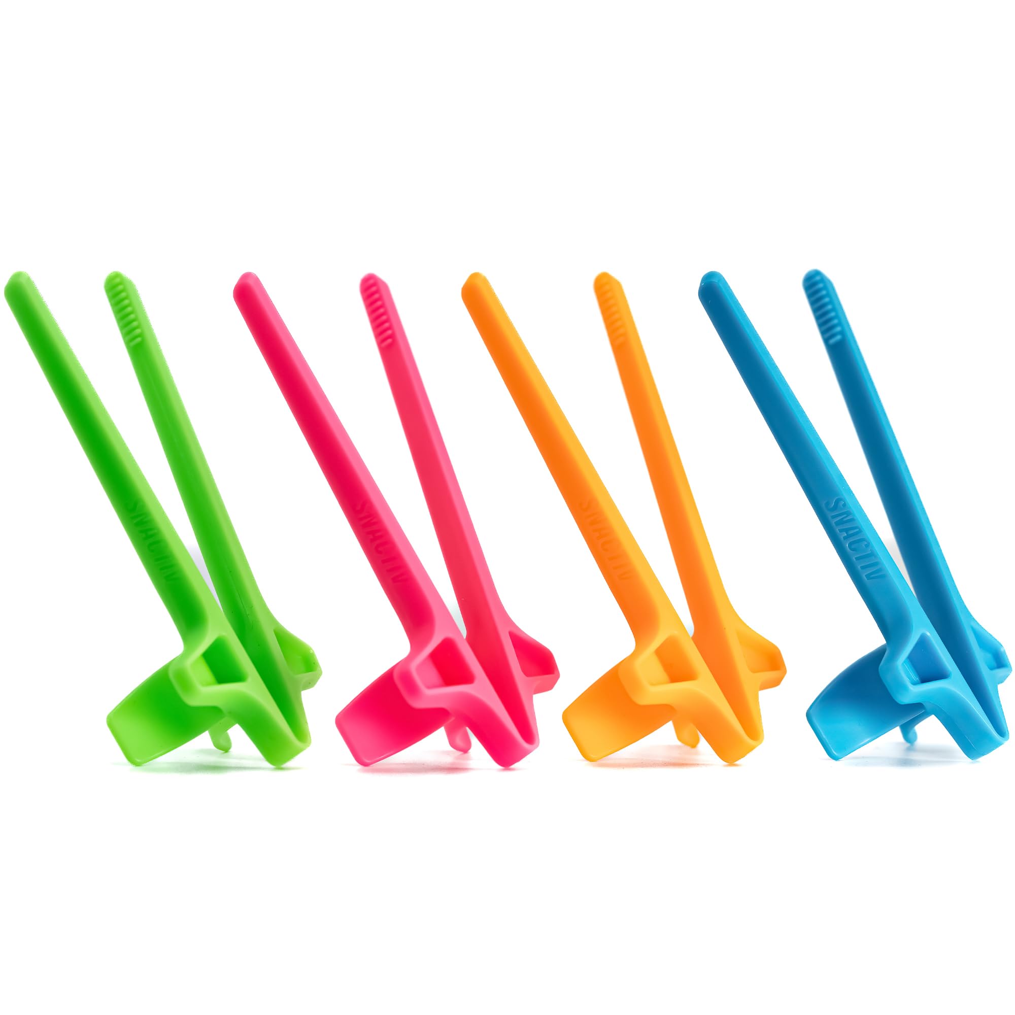 LITE Finger Chopsticks for Gamers 4PC NEON Bundle - As Seen on Shark Tank! The Official Snacking Tool of the Future - Enjoy Snacks and Chips with Ease - Innovative Gaming Snacking Solution