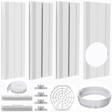 Aspen Creative 23124-4 Transitional Frosted & Clear Ceiling Fan Shade, 2-1/8" Fitter, 5" Diameter x 5-1/4" Height, 4 Pack Replacement Glass