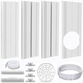 Portable Air Conditioner Window Vent Seal Kit Fit for 5.9" Exhaust Hose, Mobile AC Unit Window Vent Kit with 4 Vent Seal Plates for Vertical/Horizontal Sliding Window