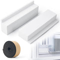 Foam Block for U-Shape Window Air Conditioner Units, 2 Pack Insulation AC Side Foam Panels with Weather Seal Strip, Prevent Cold and Hot Air Leakage, Winter Summer