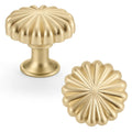 10 Pack Gold Cabinet Knobs for Kitchen Cabinets and Dresser Drawers?Zinc Alloy Brushed Brass Hardware Handles Pulls?Vintage Cupboard Drawer Knob
