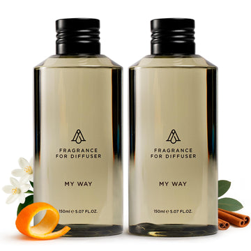 AromaPlan Hotel Scents My Way 5 Fl Oz (2 Pack), Luxury Aroma & Hotel Fragrance Diffuser Oil- Hotel Diffuser Oil for Aromatherapy- USA Made, Bigger Bottle, Bolder Aroma & Longer Lasting