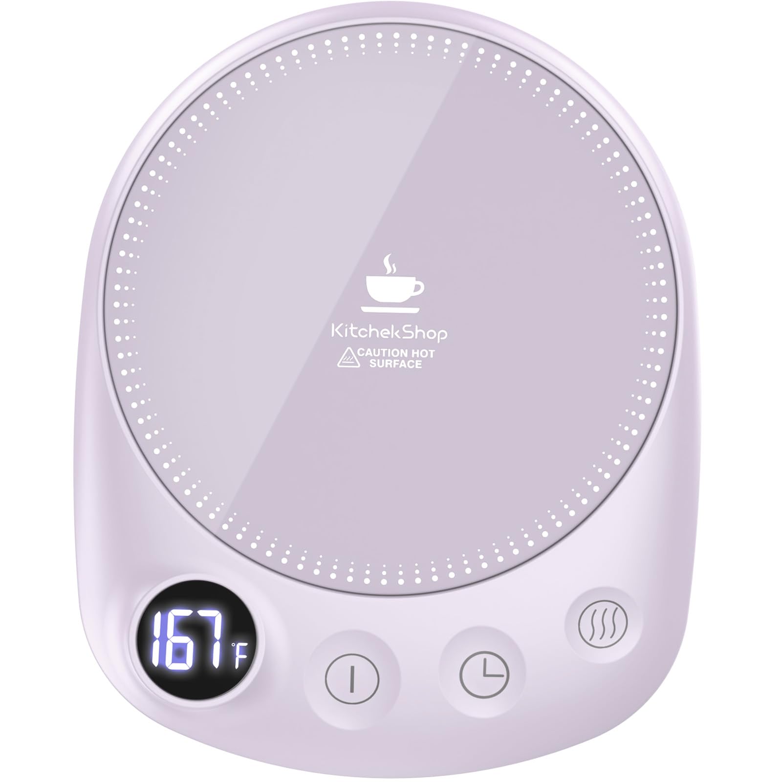 Coffee Mug Warmer - Fastest Heating & Highest Temperature, Coffee Cup Warmer for Desk Auto Shut Off, 4 Temp Settings & 1-12H Timer, Smart Electric Beverage Warmer for Coffee, Tea (Purple)