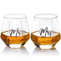 Mr and Mrs Wine Glasses Wedding Gifts for Bride and Groom-Gifts for Bridal Shower Engagement Wedding and Married Anniversary-His & Hers, Engagement Gift.