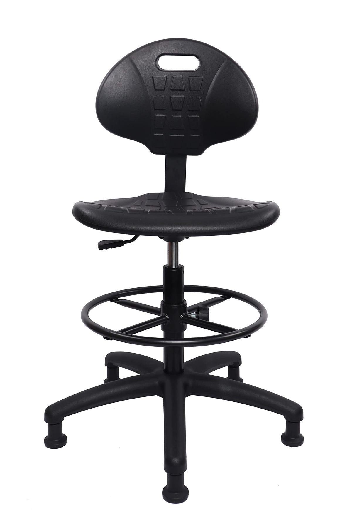 Take Ur Seat® Deluxe Drafting Lab Stool Chair, 18'' Adjustable Footring, 10'' Adjustable Height, 450 Lbs Seat Capacity, Heavy Duty, Shipped
